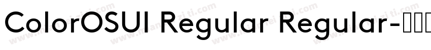 ColorOSUI Regular Regular字体转换